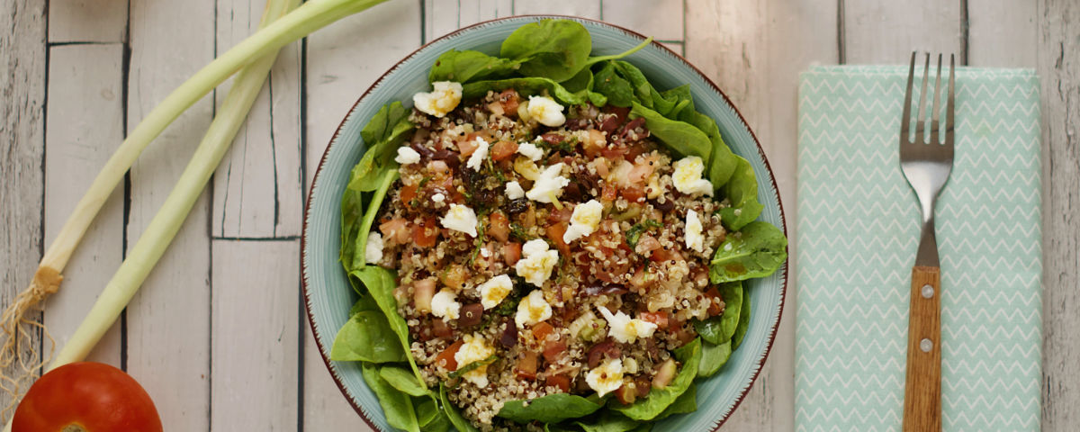Quinoa and lentil salad
